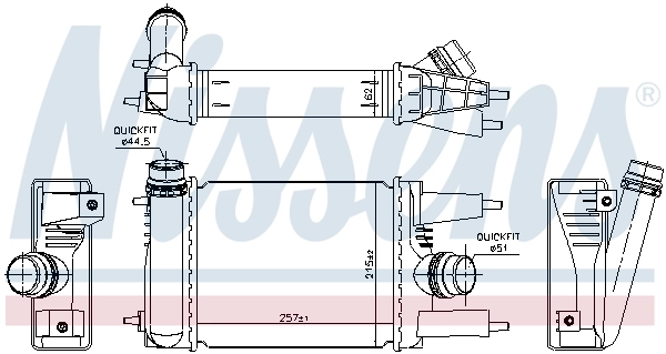 Radiador de intercooler Nissens 96153