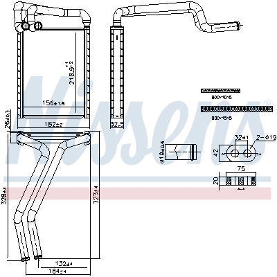 Radiador de forno (de aquecedor) Nissens 707297