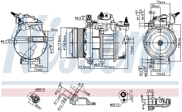 Compressor de aparelho de ar condicionado Nissens 890419