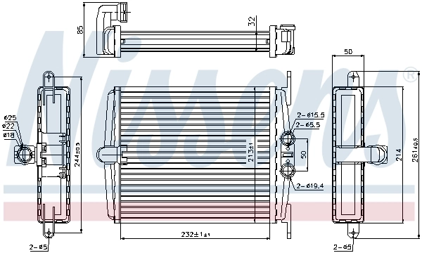 72019 Nissens Radiador de forno (de aquecedor)