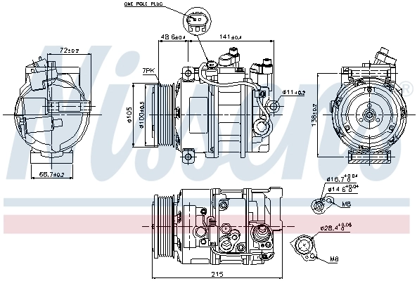 Compressor de aparelho de ar condicionado 89520 Nissens
