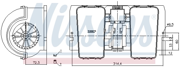 Motor de ventilador de forno (de aquecedor de salão) Nissens 87716