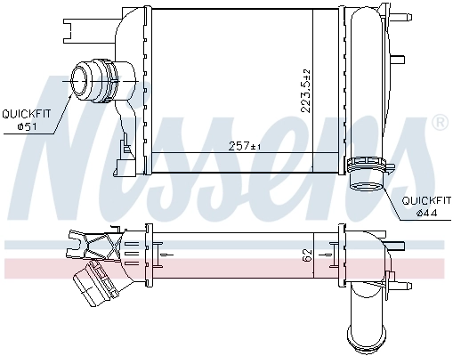 Radiador de intercooler Nissens 96529