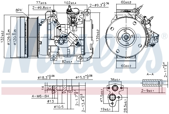 Compressor de aparelho de ar condicionado Nissens 890153