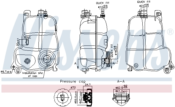 Tanque de expansão do sistema de esfriamento para Mercedes A  V177