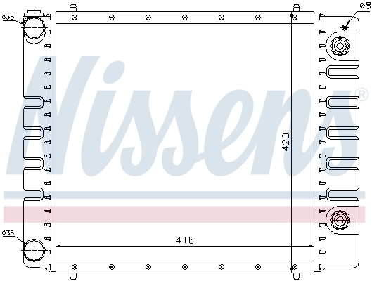  Radiador de esfriamento de motor Land Rover Discovery I SUV (LG, LJ) (1989 - 1998) I