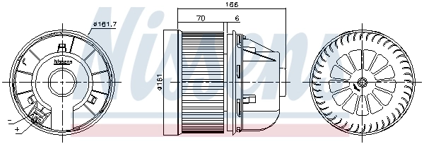 Motor de ventilador de forno (de aquecedor de salão) Nissens 87490
