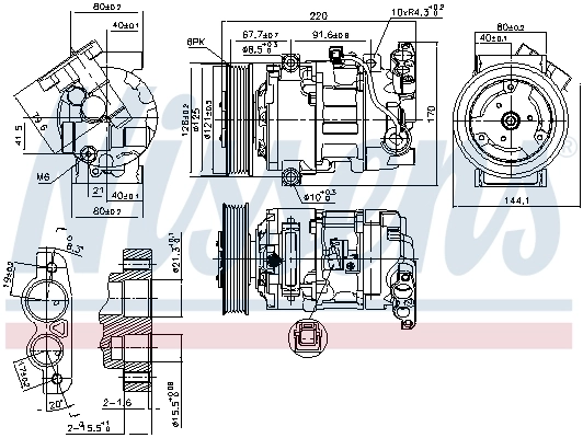 890044 Nissens Compressor de aparelho de ar condicionado