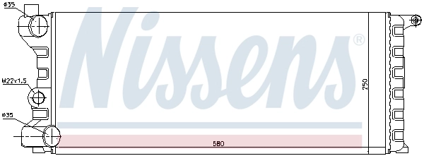 Radiador de esfriamento de motor Nissens 62312