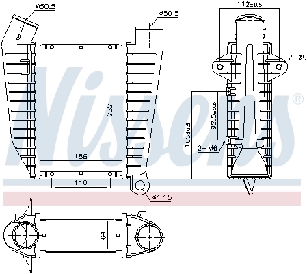 Radiador de intercooler 96864 Nissens