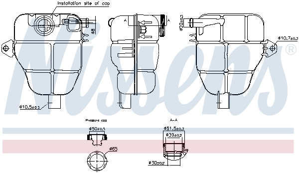 Compre Tanque de expansão do sistema de esfriamento Opel Meriva 