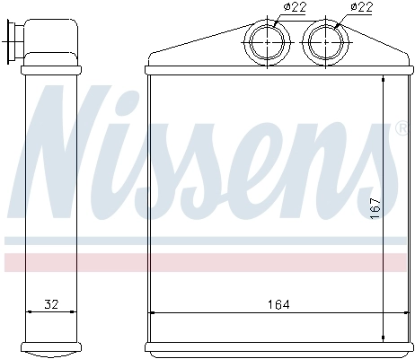 72661 Nissens Radiador de forno (de aquecedor)