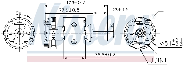 Motor de ventilador de forno (de aquecedor de salão) 87097 Nissens