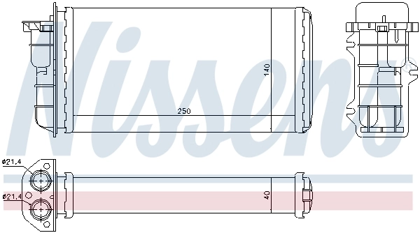 71441 Nissens Radiador de forno (de aquecedor)