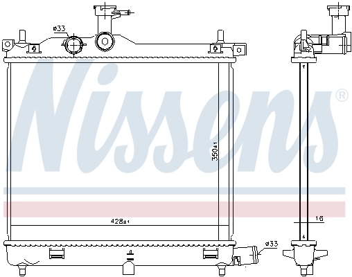 Radiador de esfriamento de motor 675023 Nissens