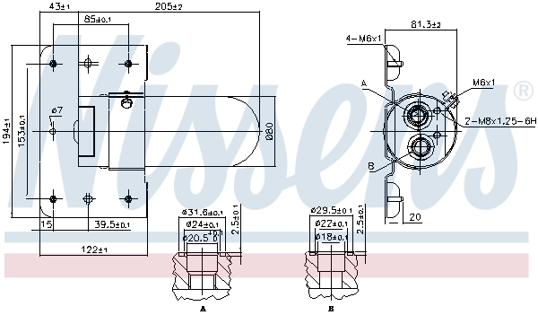 Tanque de recepção do secador de aparelho de ar condicionado 7482372298 Renault (RVI)