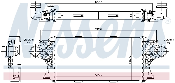 961458 Nissens Radiador de intercooler