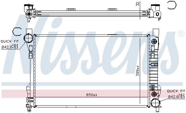 Radiador de esfriamento de motor 62786A Nissens