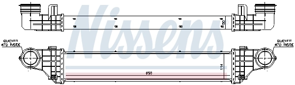 Radiador de intercooler Nissens 96786