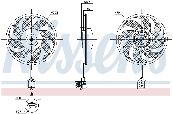 09129966 General Motors Ventilador elétrico de esfriamento montado (motor + roda de aletas)