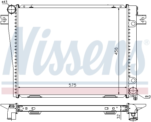 Radiador de esfriamento de motor 60602A Nissens