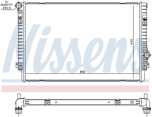 Radiador de esfriamento de motor 65302 Nissens