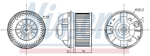 87245 Nissens Motor de ventilador de forno (de aquecedor de salão)