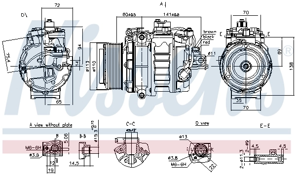 Compressor de aparelho de ar condicionado Nissens 890060