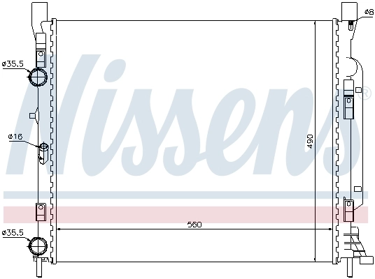 Radiador de esfriamento de motor 637623 Nissens