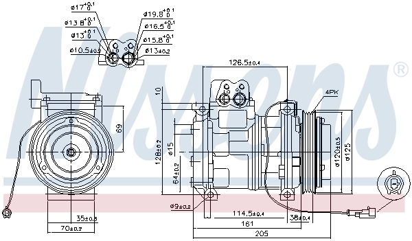 Compressor de aparelho de ar condicionado 89414 Nissens