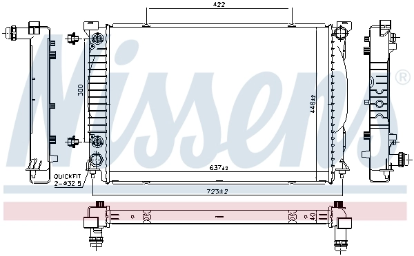 Radiador de esfriamento de motor 60329 Nissens