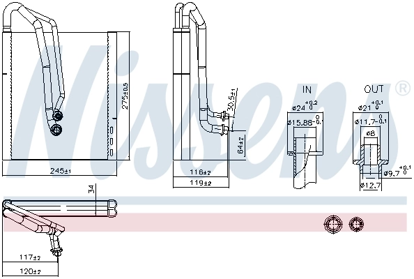 Vaporizador de aparelho de ar condicionado 817258 VALEO