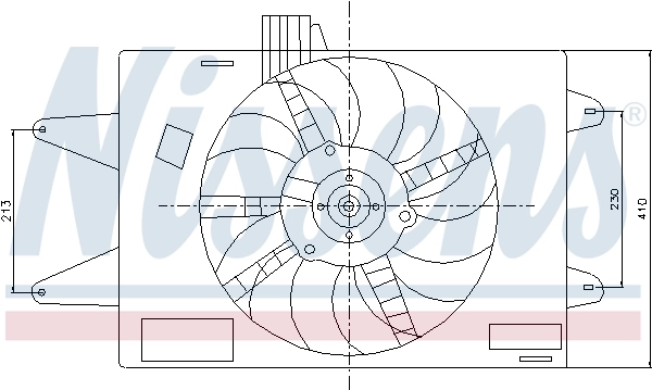 Difusor do radiador de esfriamento, montado com motor e roda de aletas 46737734 Fiat/Alfa/Lancia