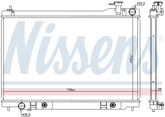Radiador de esfriamento de motor Nissens 68119