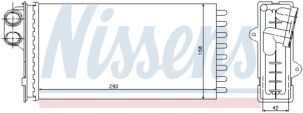 Radiador de forno (de aquecedor) Nissens 71145
