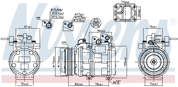 Compressor de aparelho de ar condicionado 89271 Nissens