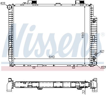 Radiador de esfriamento de motor 62608A Nissens