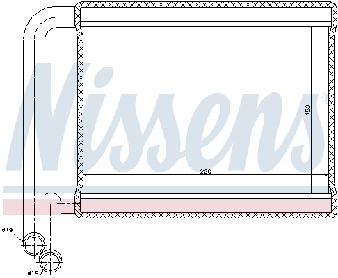 Radiador de forno (de aquecedor) Nissens 77527