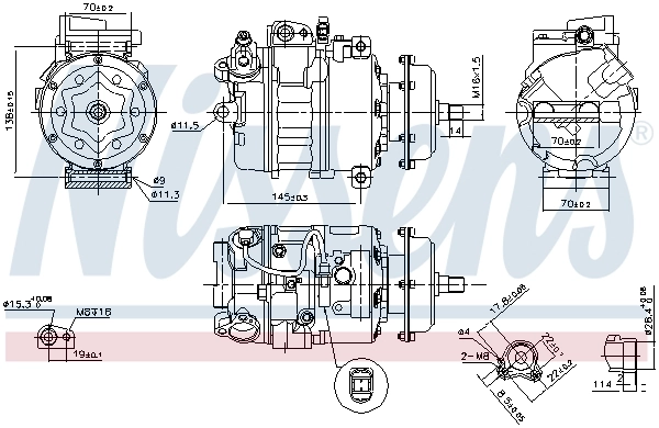 890635 Nissens Compressor de aparelho de ar condicionado