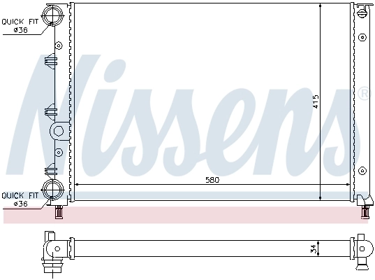 Radiador de esfriamento de motor 140408A3 Polcar