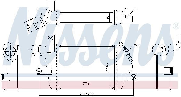 Radiador de intercooler 96373 Nissens