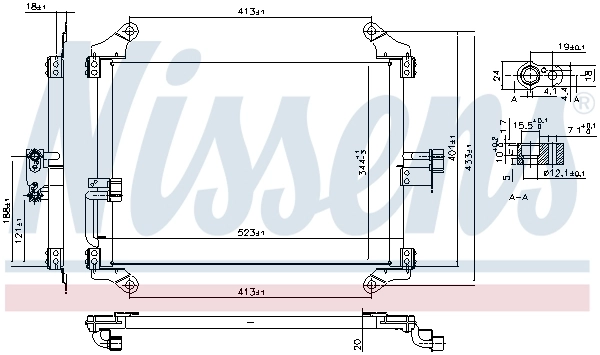 94700 Nissens Radiador de aparelho de ar condicionado