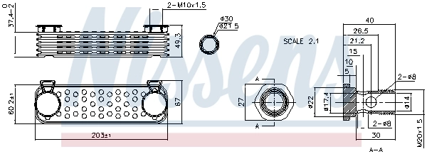 90997 Nissens Radiador de óleo