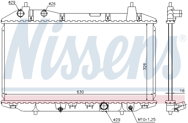 Radiador de esfriamento de motor 68147 Nissens