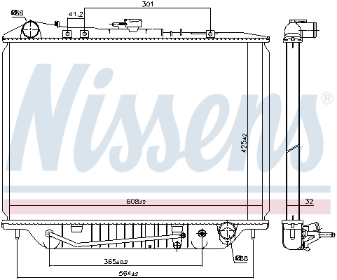 Radiador de esfriamento de motor 63117 Nissens