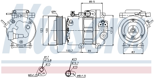 Compressor de aparelho de ar condicionado 89278 Nissens