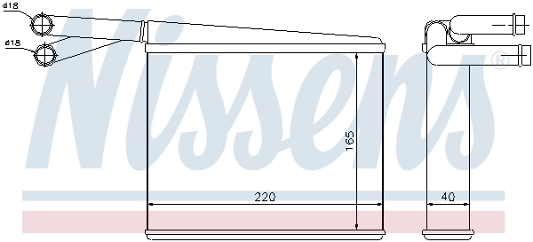 Radiador de forno (de aquecedor) Nissens 72043