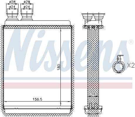 Radiador de forno (de aquecedor) Nissens 72986