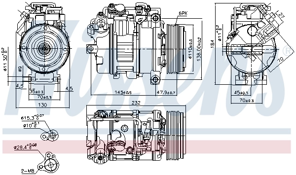 890628 Nissens Compressor de aparelho de ar condicionado