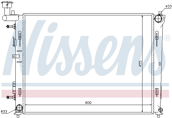 Radiador de esfriamento de motor 67076 Nissens
